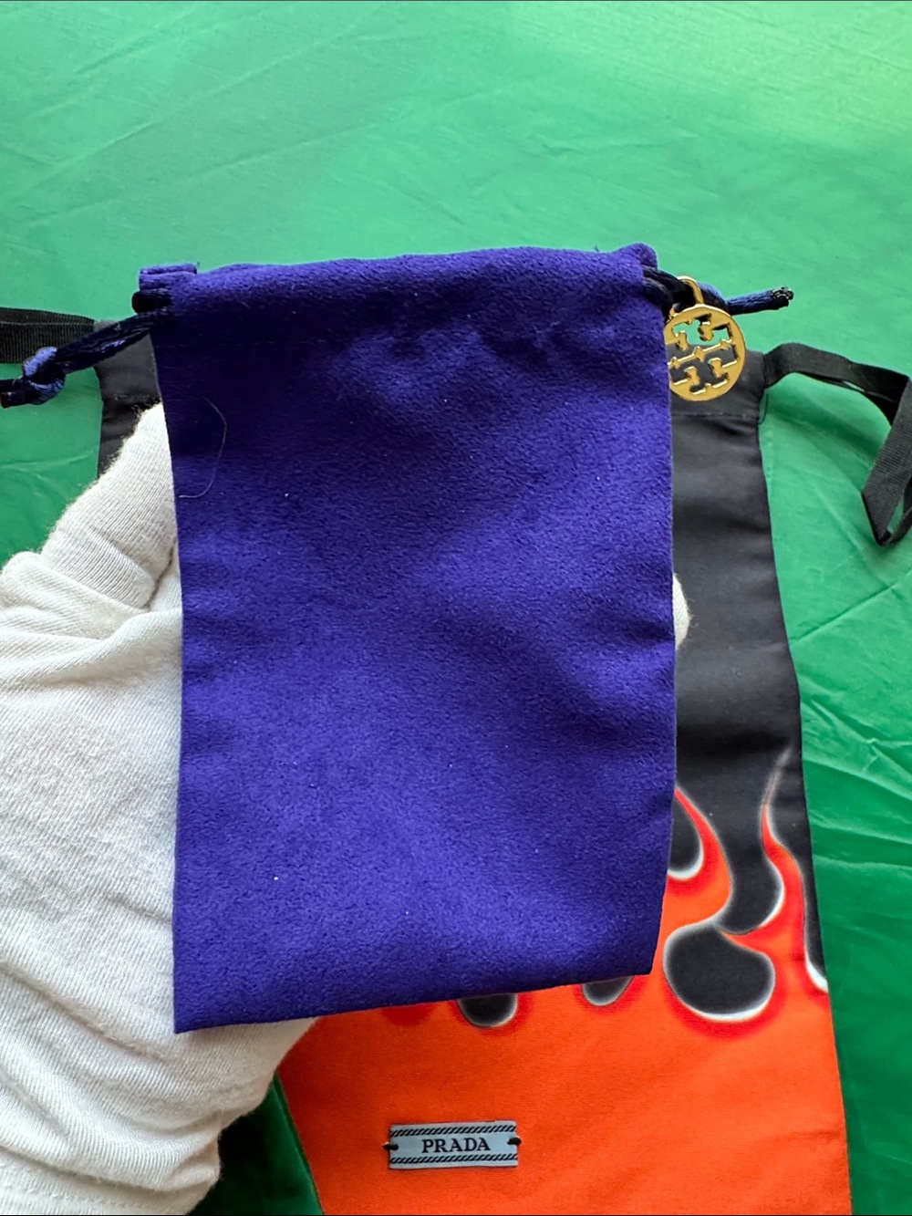 Bundle 4 Prada LA MER TORY BUCH CLA RIN RINS Drawstring Pouch - Picture 5 of 6